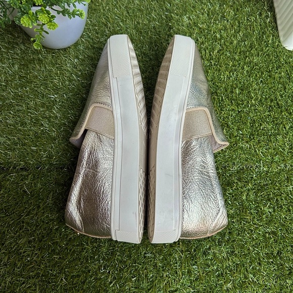 Birdies The Swift Slip-on leather sneakers metallic gold women' size 7 - Picture 15 of 16